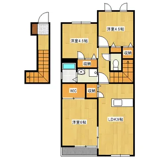 ラ・パルテール関 弐番館【2階】の間取り
