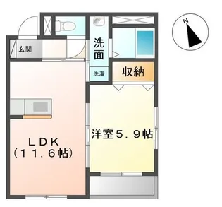 シャインパレス【2階】の間取り
