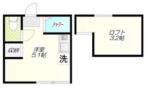 アーバンプレイス高田馬場?-B【2階】の間取り