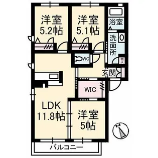 シャーメゾン東陽【2階】の間取り