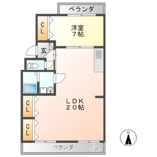 レヂデンス尾崎【3階】の間取り