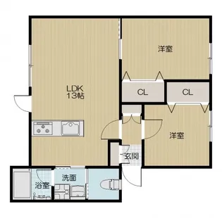 津乃峰マンション【3階】の間取り