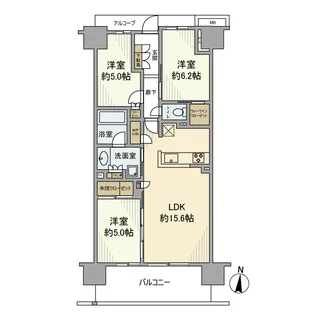 オハナ 柏たなかパークフロント【4階】の間取り