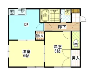 ハイツ清水I棟【2階】の間取り