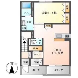 グローリオ【1階】の間取り