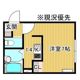 マンサーナ美園【1階】の間取り