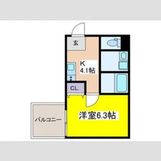 Richesse 一条通【3階】の間取り