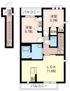 ラフィナート II【2階】の間取り