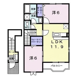 アトリビュート泉【2階】の間取り