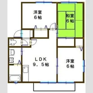 カサベルデ南山II【1階】の間取り