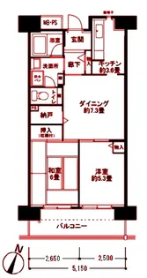 フロール山田町第2【2階】の間取り