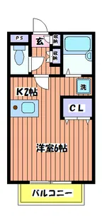 シャルマン国立【2階】の間取り