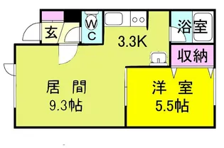 北海道石狩市花川南七条4【アパート】の間取り