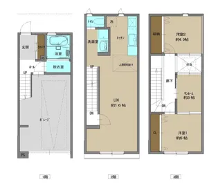 広島県広島市東区二葉の里2【一戸建】の間取り