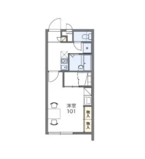 レオパレスうちなー【2階】の間取り