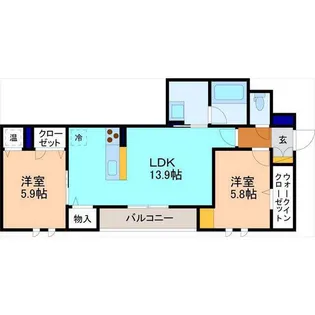 ルシオル金沢(Luciol金沢)【1階】の間取り
