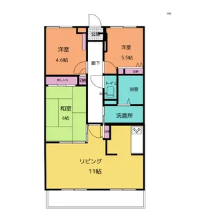キャッスルハイツ有松【2階】の間取り