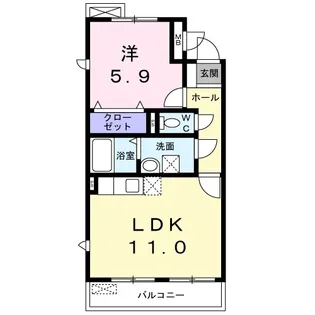 アミティエ2【1階】の間取り
