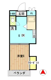 シティーハイツ沖田【4階】の間取り