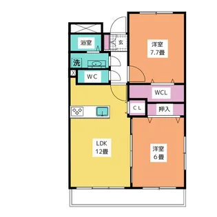 シャンドフルール【3階】の間取り