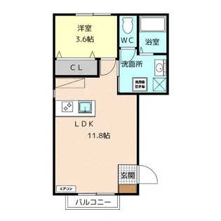 サンフレンズ舞坂IIC棟【1階】の間取り