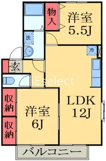 メゾンボナールH【2階】の間取り