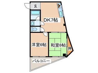 ハイネス磯路【3階】の間取り