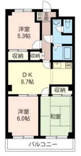 港南台フォーレストビル【4階】の間取り