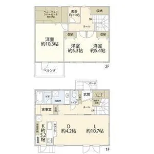 愛知県瀬戸市みずの坂3【一戸建】の間取り
