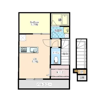 ELF妻鳥【2階】の間取り