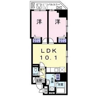 アドヴァンス美ツ矢【3階】の間取り
