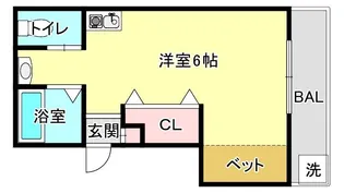 1Rの間取り画像