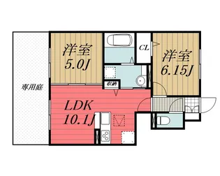 千葉県千葉市若葉区桜木8【アパート】の間取り