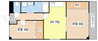 サンリバージュ【1階】の間取り