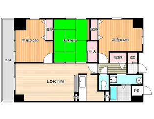 ルキア国分【2階】の間取り