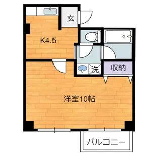 人宿町コーポラス【4階】の間取り
