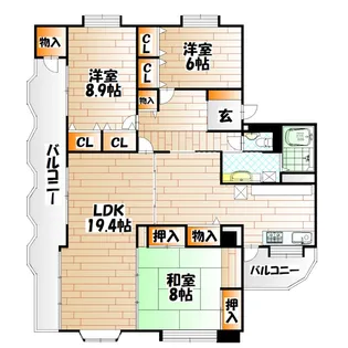 福岡県北九州市戸畑区中原西3【一戸建】の間取り