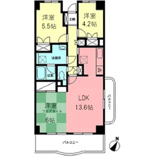 ロゼール壱番館【4階】の間取り