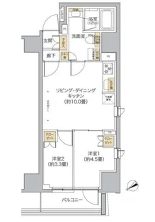 東京都新宿区西新宿7【マンション】の間取り