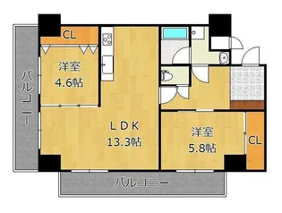 プランドール一枝【3階】の間取り
