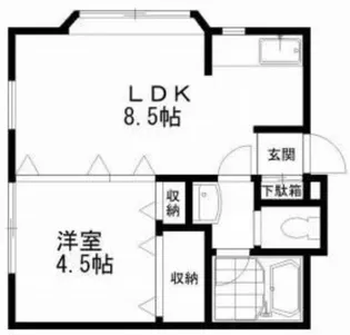 パレスアクアマリン【1階】の間取り