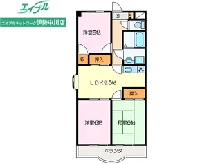 ルミエール三雲【4階】の間取り