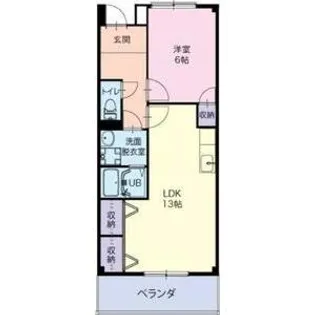 岐阜県可児市今渡【アパート】の間取り