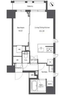 東京都台東区根岸3【マンション】の間取り