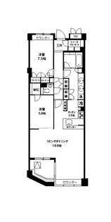 ラ・マーレ白金【4階】の間取り