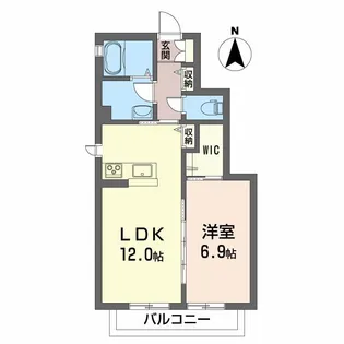 シャーメゾンかすみ【1階】の間取り