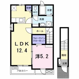 メゾンドプティアンジュ【2階】の間取り