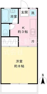 フラッツ桧【2階】の間取り