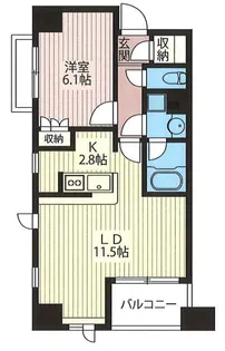 エスティメゾン北新宿【8階】の間取り