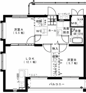 ユーミー江平 A【2階】の間取り